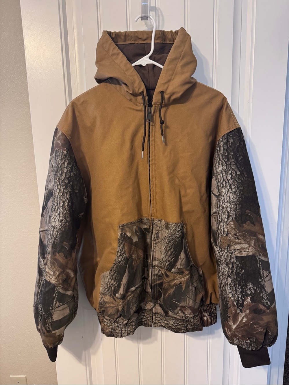 RedHead Brown Hooded Jacket with Camo Sleeves